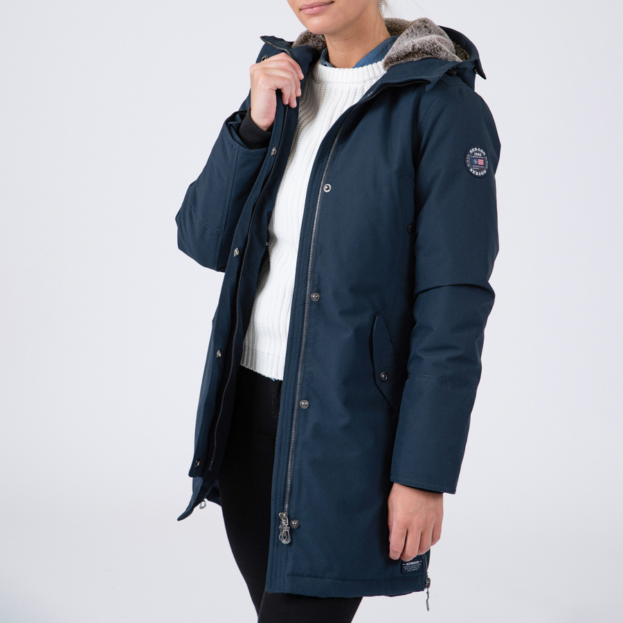 A.PRESSE × BIOTOP Swedish Navy Parka Navy Oversized Parka Jacket