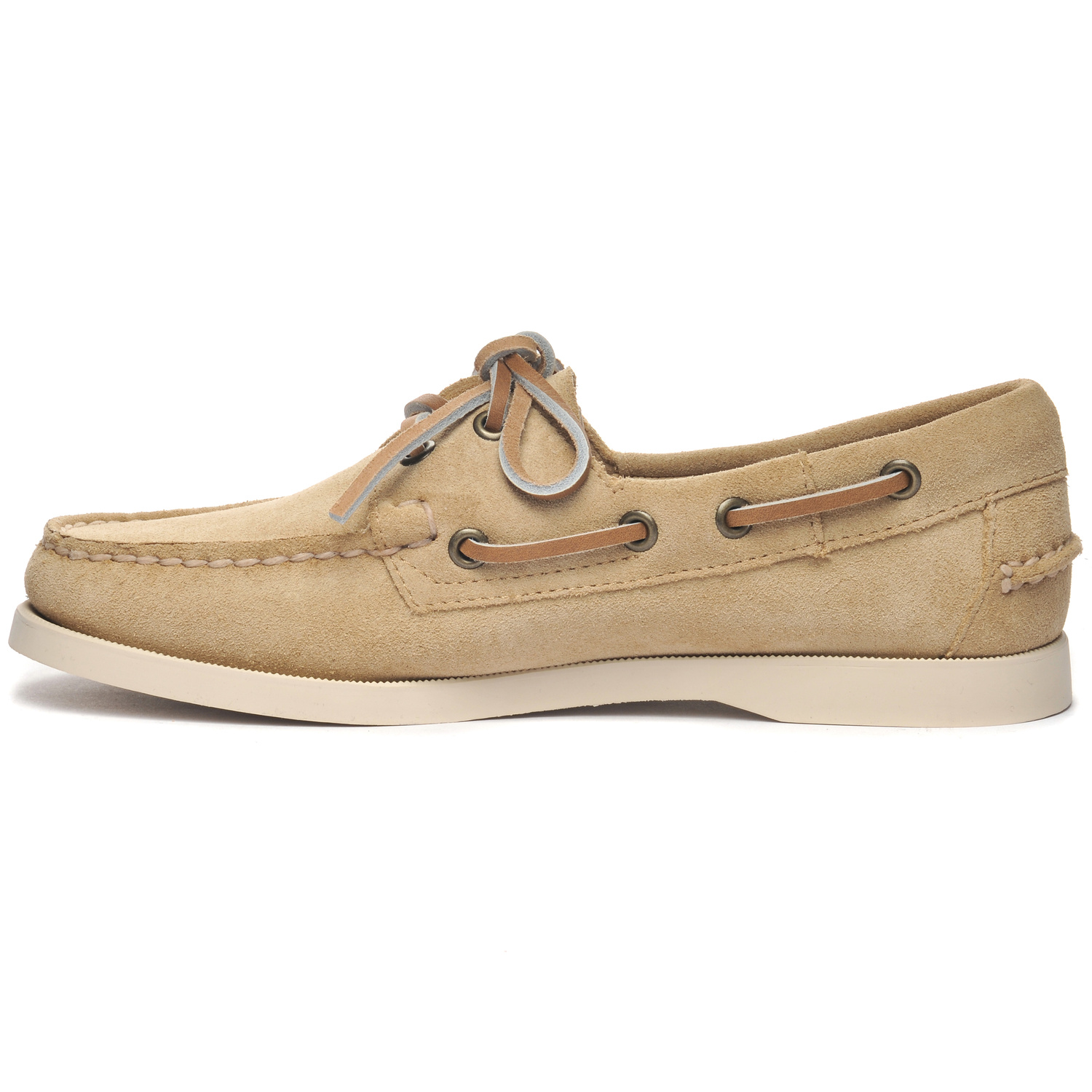 Sebago Docksides Portland - Baskets En Daim Beige Camel Pour Femme - Modèle 781111W-906